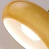 ZALORD Nordic Vintage Ceiling Light Fixture Denmark Mid Century Modern Nostalgia Semi Flush Mount Ceiling Light with Orange White Glass Shade for Restaurant Cafe Loft Bedroom Hallway 10.6inch #5
