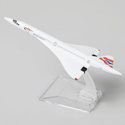 Concorde British Airways modelo de avión de metal miniatura coleccionable 1/400 5