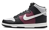 Nike Womens Dunk High Black White Maroon DD1869-005, 8 Multi