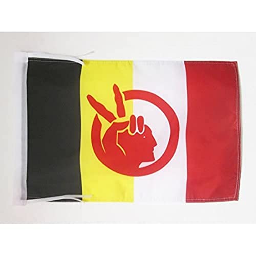 Az Flag Bandiera Movimento Dei Nativi Americani 45X30Cm - Bandierina American Indian Movement - Indiano 30 X 45 Cm Cordicelle