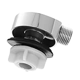 TOVINANNA Cama De Champú Manguera Ducha Montaje De Cabezal De Ducha Codo De Suministro De Pared Para Ducha De Mano Adaptador De Ducha Redondo Conector De Cabezal De Ducha Silver El Plastico