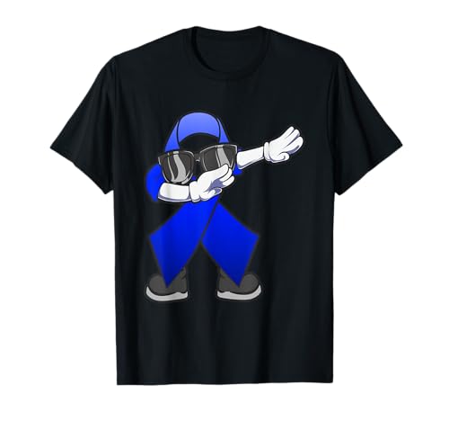 Dabbing Colon Cancer Awareness Ribbon Dabbin Dance Camiseta