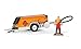 Siku 3505, RAM 1500 Pick-Up with Compressor Trailer, 1:50, Metal/Plastic, Yellow/Orange, Incl. barriers and Toy Figure