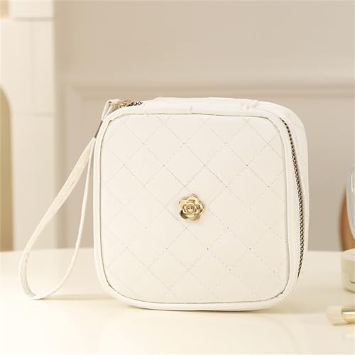 生理用ナプキン収納袋 ミニポータブルおばさんタオル収納袋花収納袋(White)