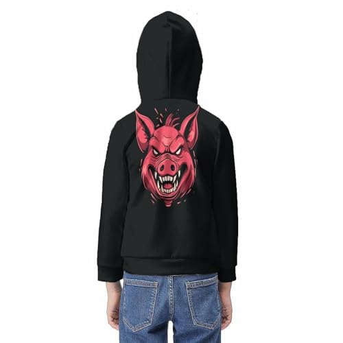 Sweat Cochon Maléfique ado : le pull à capuche idéal pour le collège et les sorties - 6