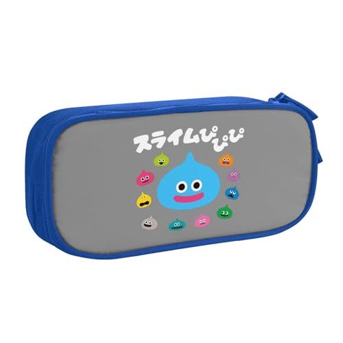 スライム16 筆箱 子供 文具ケース 文房具 筆袋 鉛筆ケース 子ども 鉛筆のサック 収納バッグ 化粧ポーチ 多機能 大容量 軽量 学生 キッズ 通学 人気 入学 ギフト おしゃれ 誕生日 男女兼用 プレゼント Blue