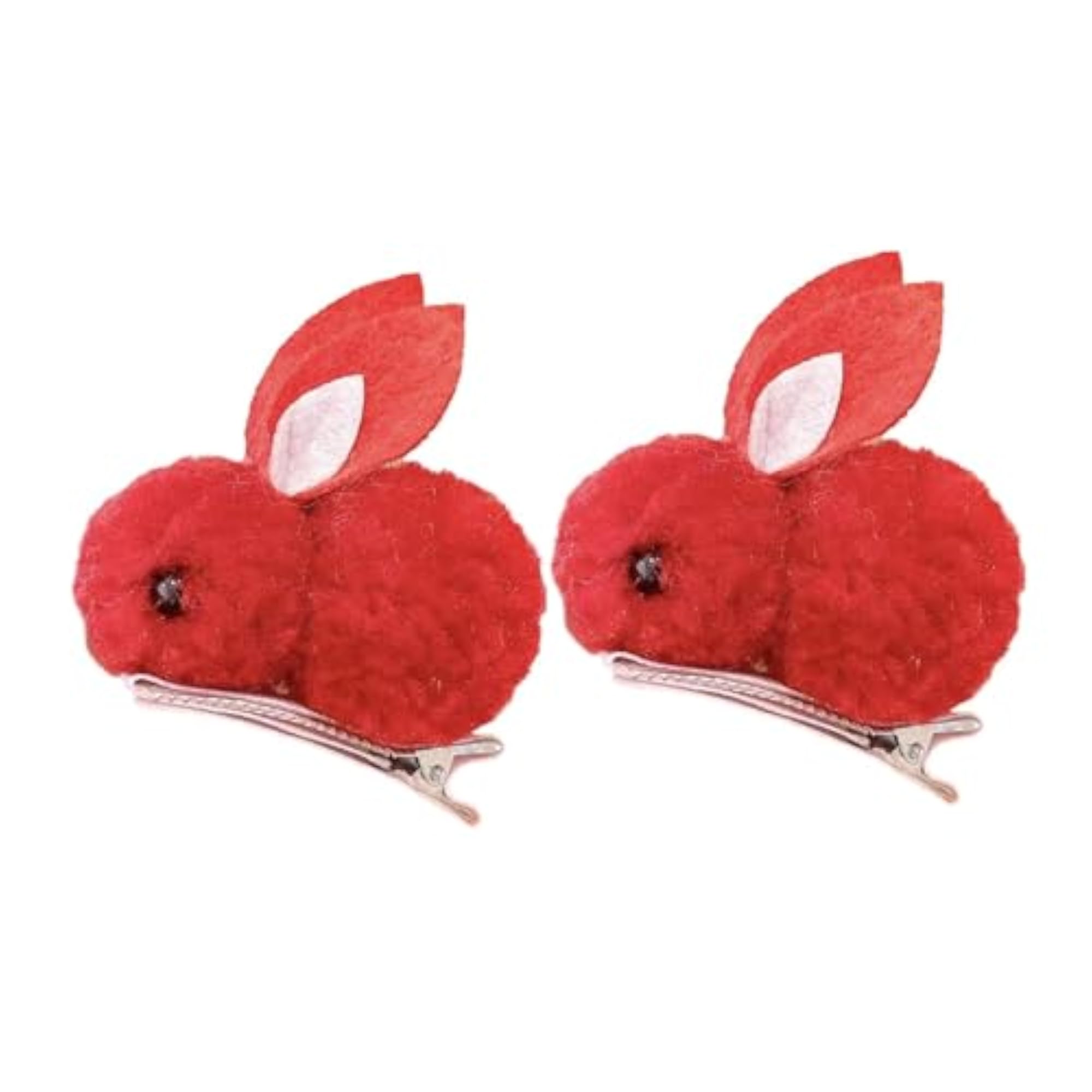 Bunny Hair Claw Cute Easter Rabbit Hairpin, Red