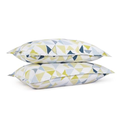 Image of Wakefit 100% Cotton Pillow Cover Set of 2 | 200 TC Soft & Breathable Pillow Cases | Standard Size 18 x 27 Inch | Skin Friendly, Durable & Gentle Machine Washable | Maze