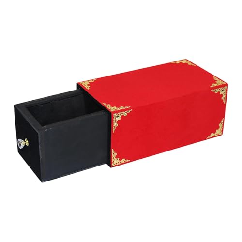 Boîte à tiroir magique en bois rouge de 28cm pour apparitions et disparitions