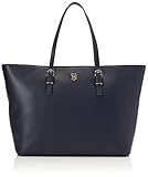 Tommy Hilfiger Damen Handtasche TH Timeless Med Tote aus Kunstleder, Blau (Space Blue), Onesize