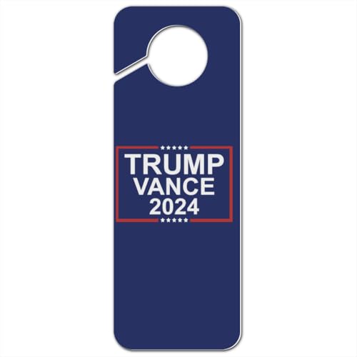 Trump Vance 2024 Election Plastic Door Knob Hanger Sign - Image