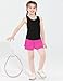 Hvididan Girls Tank Tops Sleeveless Crewneck Racerback Crop Tops for Girls Kids Athletic Tank Top for Dance Yoga Gym 5-6Y Black