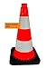 Produktbild UvV-SHOP FLEX0120 Leitkegel, Warnkegel 50 cm Pylone Orange mit 2 Reflexstreifen, RA1 reflektierender Kegel, optimal stapelbar
