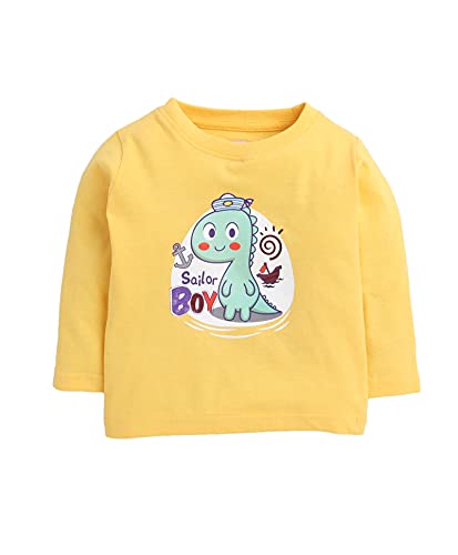 Image of MINITATU Baby-Boy's Animal Print Regular Fit T-Shirt