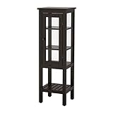 IKEA Hemnes High Cabinet with Glass Door Black-Brown 303.966.41 Size 16 1/2x15x51 5/8'