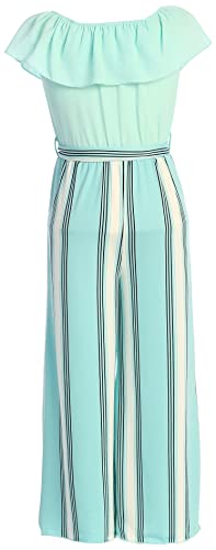 image for BluNight Collection Big Girls Sleeveless Cold Shoulder Ruffle Button S