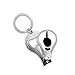 Middle Finger Gesture Outline Pattern Fingernail Clipper Cutter Opener Key Chain Scissor
