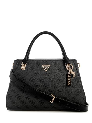 GUESS Noelle Ii Luxury Satchel, Logotipo de carvão, One Size