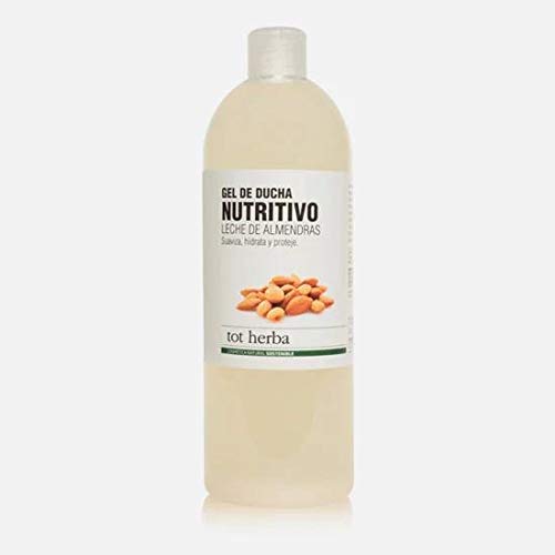 Gel Baño Leche Almendras 1L Tot Herba Alivio Piel Seca y Tirante 2