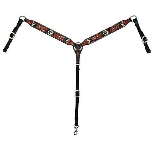 Circle Y Multi-Tone Beaded Inlay Breast Collar