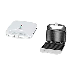 ALISSA 760W 2-Slice Sandwich Maker Sandwich Press & Grill (White)