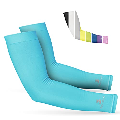 Image of SportsTrail Cooling Arm Sleeves for Men & Women - Breathable, UV Sun Protection, Sports Arm Sleeves for Women, Men & Youth