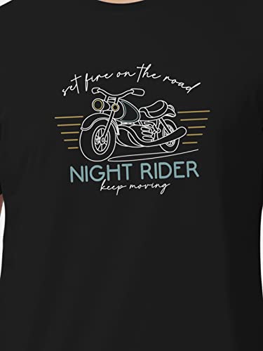 Image of BULLMER Black Trendy Typographic Printed Round Neck Half Sleeve Tshirt for Men