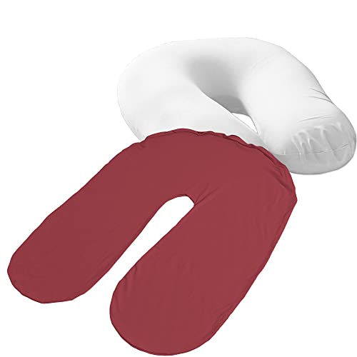 アイリスプラザ ビーズクッションカバー U字サポートMAX専用 洗い替えカバー ワインレッド