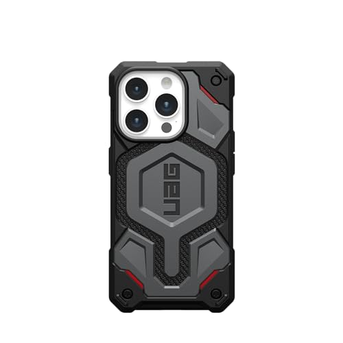 URBAN ARMOR GEAR UAG Case [Updated Ver] Compatible with iPhone 15 Pro Case 6.1" Monarch Pro Kevlar Silver Built-in Magnet Compatible with MagSafe Charging Premium Rugged MIL-STD Protective Cover by URBAN ARMOR GEAR - Image 7