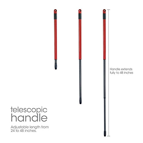 3 Section Telescopic Handle For O-Cedar Easywring Microfiber Spin Mop Bucket Floor Cleaning System, 22 Inch To 48 Inch Stainless Steel Mop Head Handle #TOP3