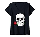 Skeleton Skull Rose Scary Halloween Tops