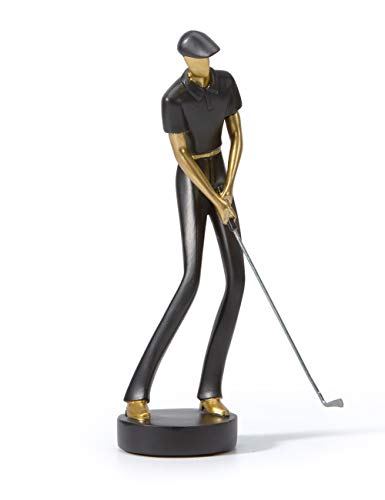 Amoy-Art Golf Escultura Figura Golfer Decorativa Regalo Modern Estatua Interior Salon Arte Resina Decoración del Hogar Nergo...