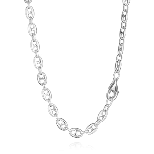 NKlaus Collier 60cm Grains de café 932 Argent Collier Femme 4,4mm de large en argent 10064