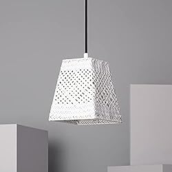 Amazon Lamparas Fibras Naturales LEDKIA LIGHTING Lámpara Colgante Fibra Natural Gorgos 140x130x120 mm Blanco E14 Casquillo Fino Fibras Naturales Decoración Salón, Habitación, Dormitorio
