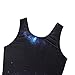 JESKIDS Leotards for Girls Gymnastics with Shorts Dance Biketards Tumbling Matching Hair Scrunchie Black Cosmic 6-7 Years