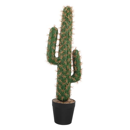 HOMSFOU Figura Bonsái Cactus Artificial Decoración De Escritorio y Hogar Mantenimiento Bajo
