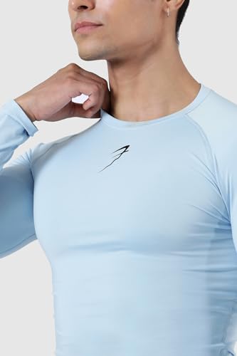 Image of FUAARK Men's Full Sleeve Compression T-Shirt - Athletic Base Layer for Fitness, Cycling, Training, Workout, Tactical Sports Wear