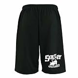 [アートワークスコウベ] サッカー ハーフパンツ ドライ 練習着 サッカーカートゥーン 七転び八起き ユニセックス XS ブラック
