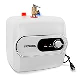KENUOS 4 Gallon Water Heater Under Sink Instant Hot Water Heaters 1500W 110V 120V Under Counter Mini Tank Water Heater with Safety Vavle 1/2