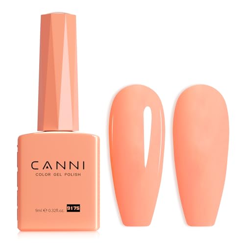 CANNI Pastel Pink Gel Nail Polish 1 Pcs Peach Pink Gel Polish Color Soak Off U V Nail Manicure Salon DIY at Home