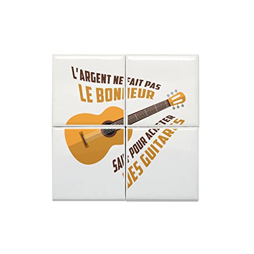 Carreaux céramique guitare 15,2 cm déco murale musique originale