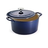 Tramontina Enameled Cast Iron Covered Round Dutch Oven, 6.5-Quart, Gradated Cobalt