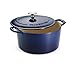 Tramontina Enameled Cast Iron Covered Round Dutch Oven, 6.5-Quart, Gradated Cobalt