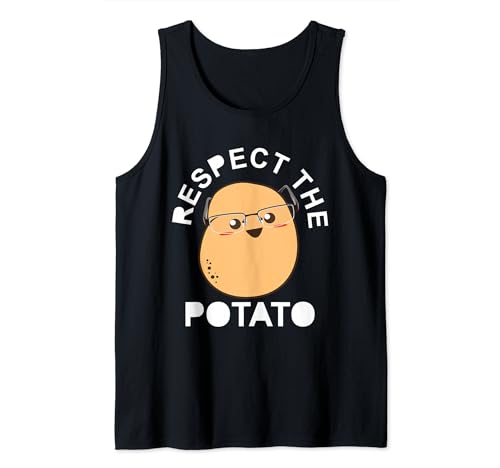 Regalo divertido de Respect the Potato para hombres, lindos amantes de los tubérculos Camiseta sin Mangas