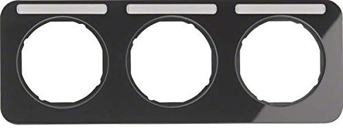 Cadre avec porte-étiquette 3EH R.1 noir brillant pour marquage