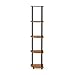 Furinno Turn-N-Tube 5 Tier Corner Display Rack Multipurpose Shelving Unit, 1-Pack, Light Cherry/Black