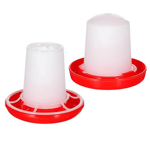Chicken Feeder and Drinker Set Mini Feeders and Waterers for Chickens and Quails Food Dispenser and Drinker for Chicks for Farm and Brooder Use