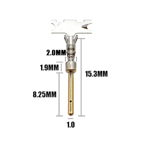 200 pzas pines macho D-Sub chapados en oro 2 mm miniatura 3