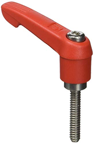 Image of Kipp 06611-1A084X25 Fiberglass Reinforced Plastic /Steel Adjustable Handle, 10-24 inch External Thread, inchNovo-Grip inch Style, Stainless Components, Inch, 25 mm Screw Length, Size 1, Traffic Red