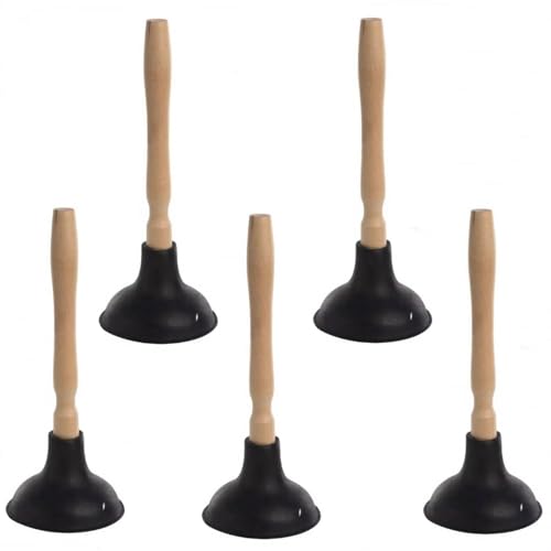 5er Set Ausgussreiniger Saugglocke Pömpel Abflußreiniger 30cm Rohrreiniger Ø 11,5 cm Gummistampfer Abfluss, Toilette, Waschbecken, Dusche, Badewanne